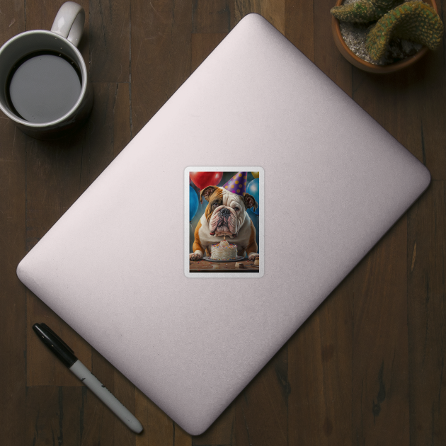 English Bulldog Birthday Card #1 by candiscamera